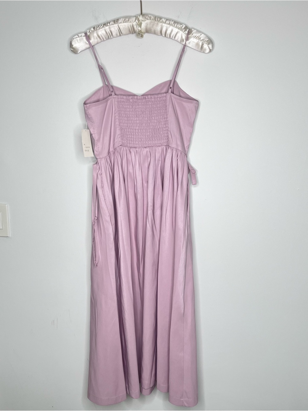 NWT A New Day Women Bow Belt Midi Dress Pink Size M 2 Pockets - Picture 6 of 14